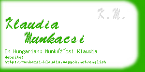 klaudia munkacsi business card